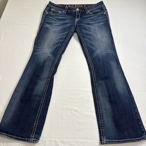 JEANS BOOT EASY ROCK REVIVAL WOMEN 32X30 CAMILA  THICK STITCH  #G379‎